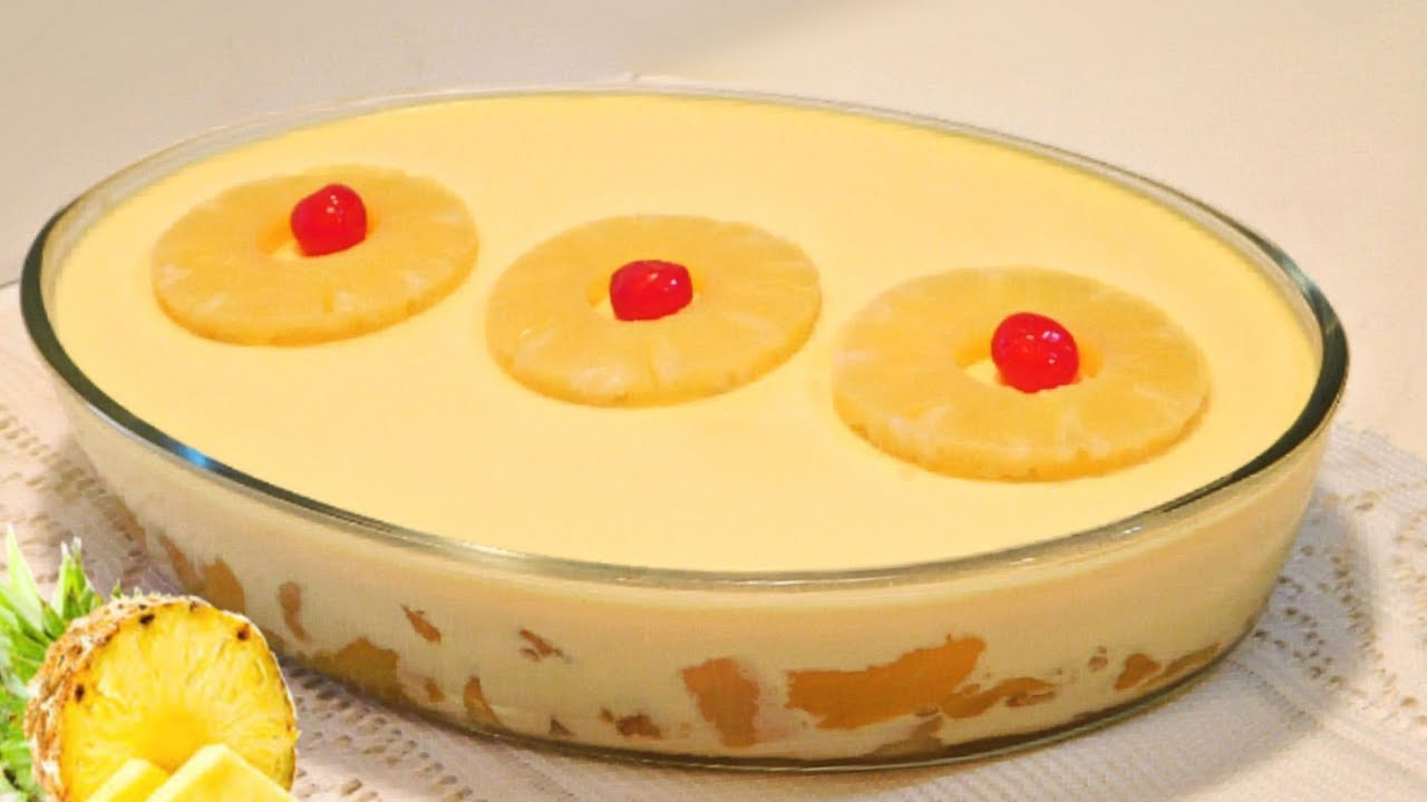 DELICIOSO POSTRE DE PIÑA CREMOSO CON POCOS INGREDIENTES- Muy facil de hacer