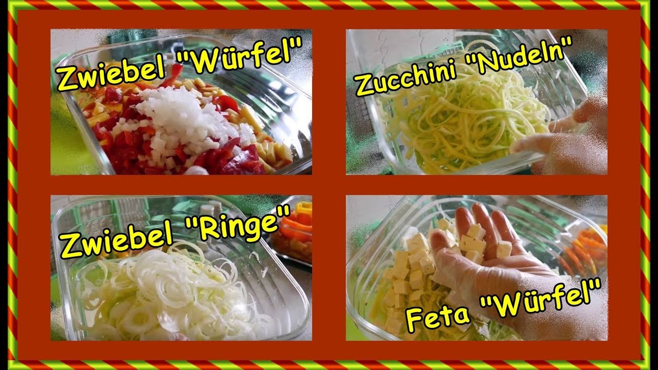 Gefüllte PAPRIKA mit Zoodles vegetarisch Rezept Nicer Dicer CHEF SoFie Haushalt Un-/Perfekt
