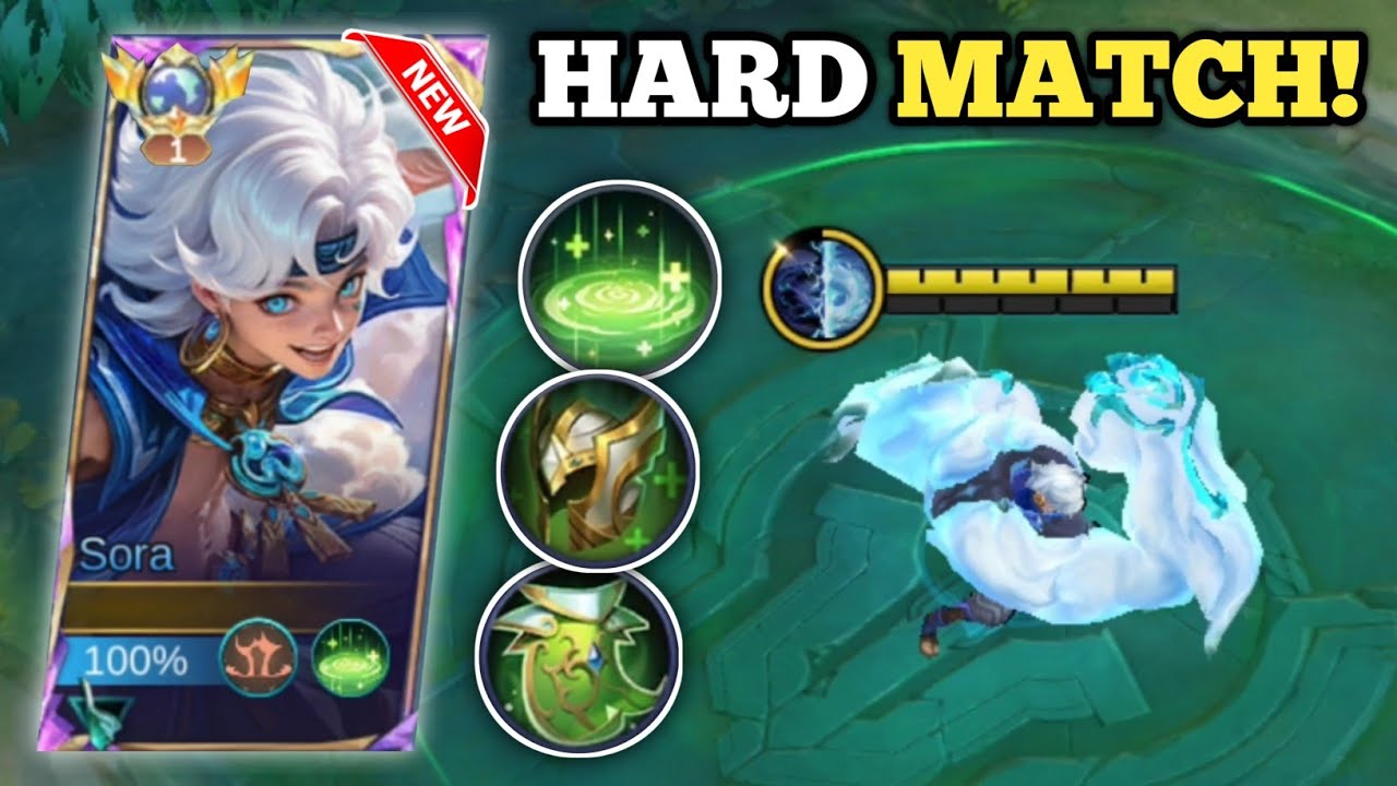 SORA HARD MATCH IN MYTHICAL HONOR! (100% tank!👻) SORA BEST BUILD 2026 -MLBB