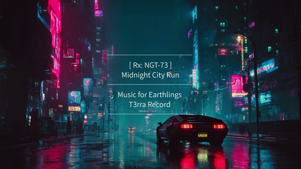 【時間管理BGM/30分/深夜の疾走】ネオンの雨に濡れる ダーク・シンセウェーブ｜NGT73
