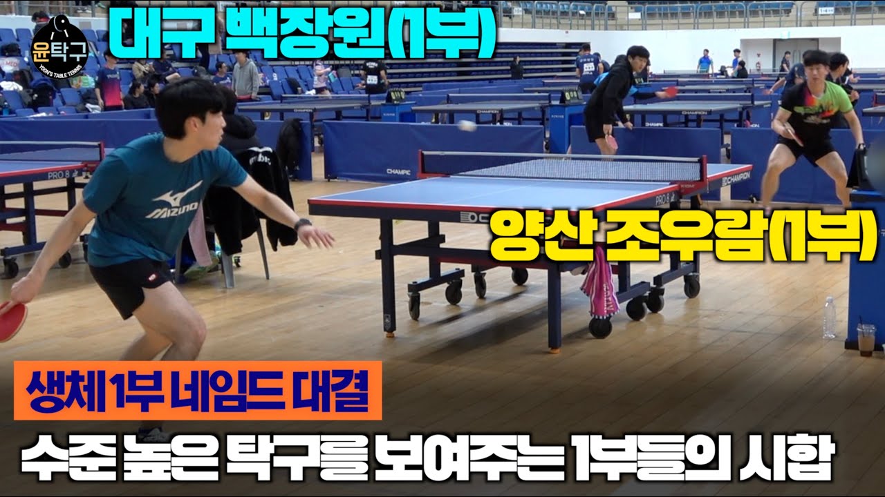 수준 높은 탁구를 보여주는 1부들의 대결 - 백장원(1부) VS. 조우람(1부) 제2회 부산 MZ배 탁구대회 본선