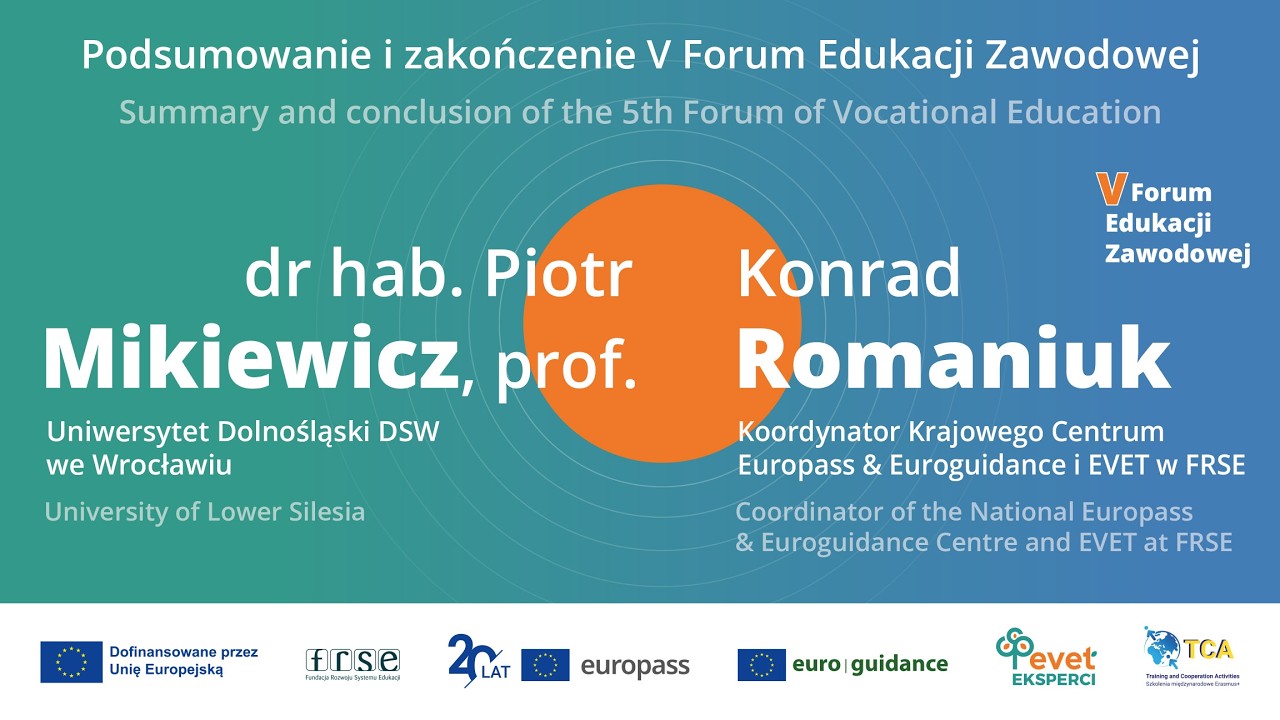 V Forum Edukacji Zawodowej Europass i Euroguidance | Podsumowanie i zakończenie | 5 grudnia 2025