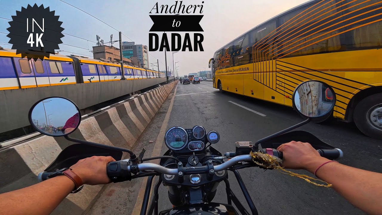 Beating 4PM Traffic on Two Wheels | Andheri to Dadar | 4K Motorcycle POV
