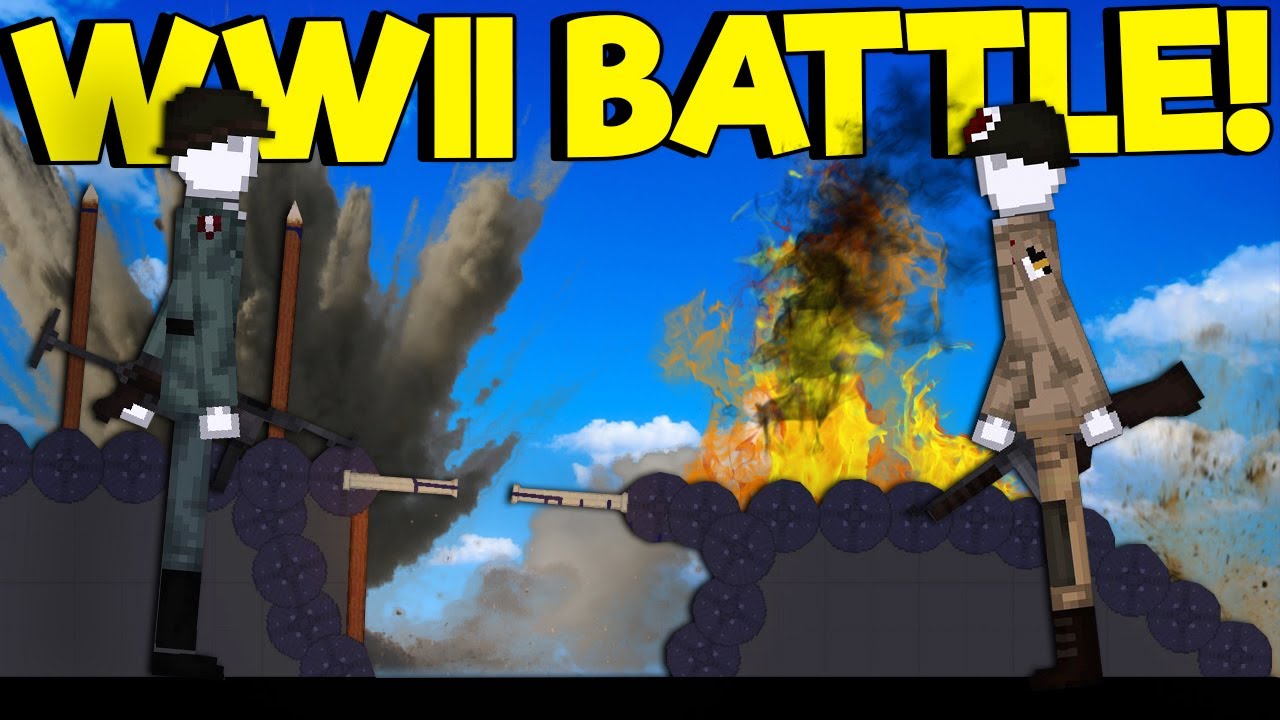 MASSIVE RAGDOLL WWII BATTLE! - People Playground Gameplay
