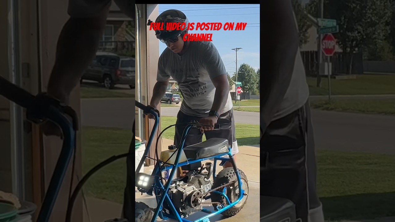 Coleman CT100 Mini Bike Gets A 6HP 196CC Honda Clone. HUGE Upgrade From The Stock 3HP Motor!!