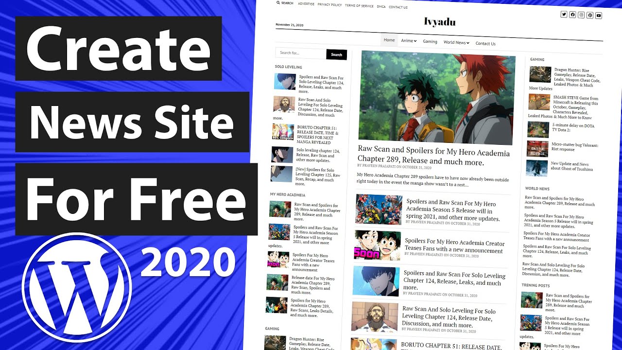 How to create news website for free in Hindi 2020