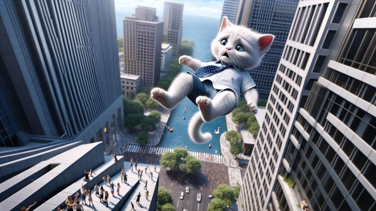 White Cat stopped the Money Heist at Bank 🙀 #cat #aicat #catlovers