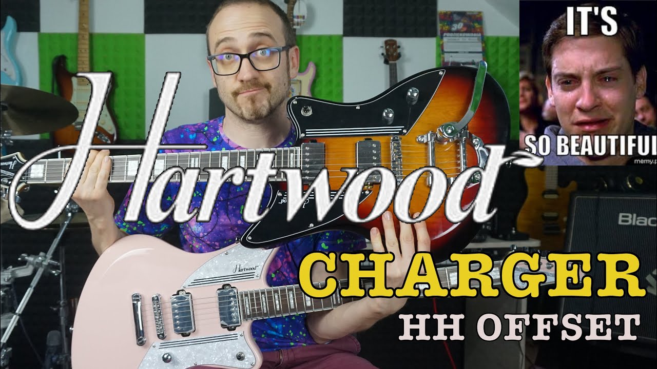 Hartwood Charger: Przepiękny Offest z dwoma Humbuckerami, 24 progami, blokowanymi kluczami i BIGSBY!