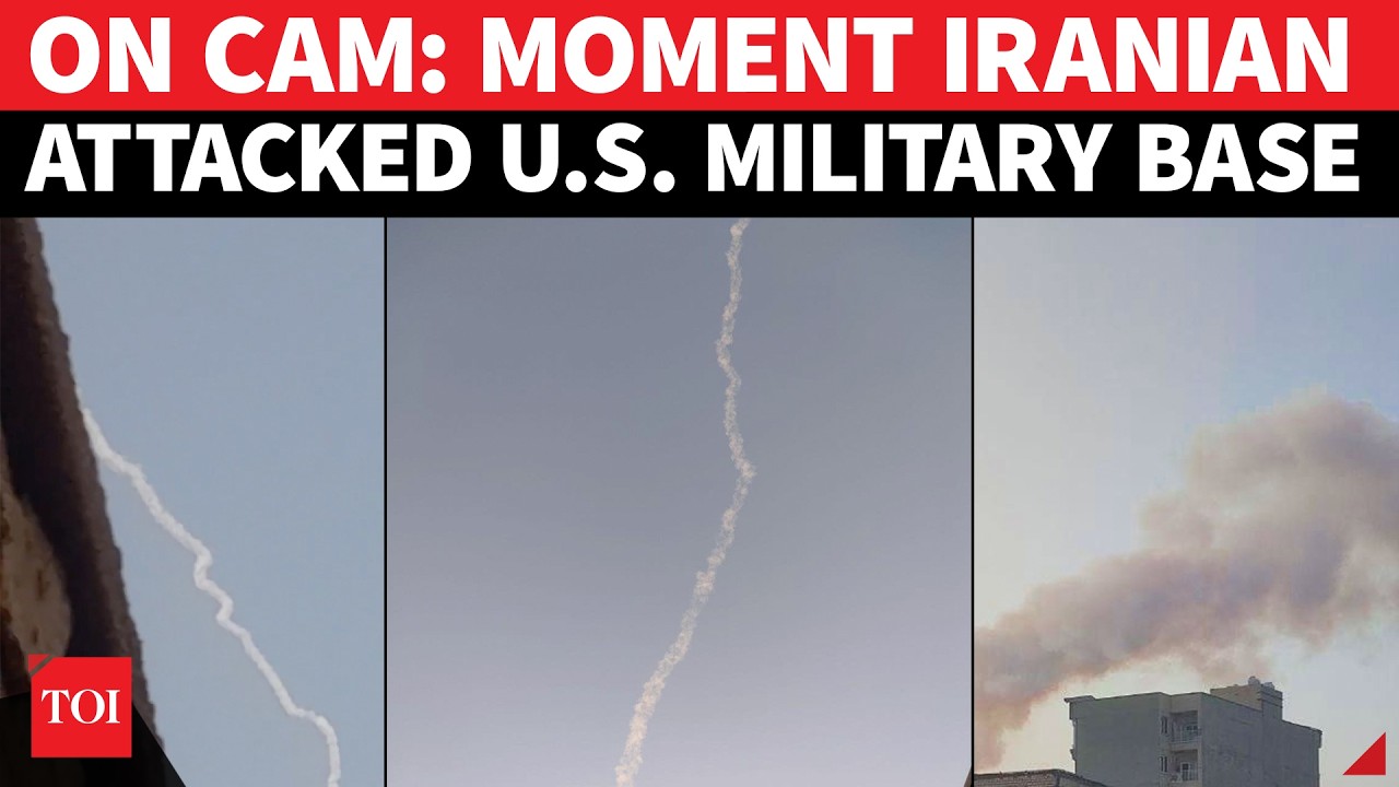 Dramatic Video: Moment When Iranian Missiles Bombarded U.S. Military Base In Kuwait | WATCH