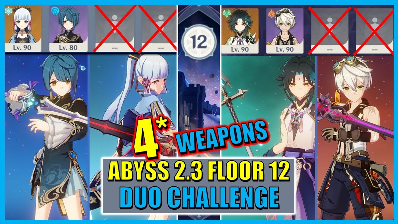 [DUO] 2.3 ABYSS FLOOR 12 - C0 Ayaka R1 Black Sword & C0 Xiao R5 Favonious Lance | Genshin Impact