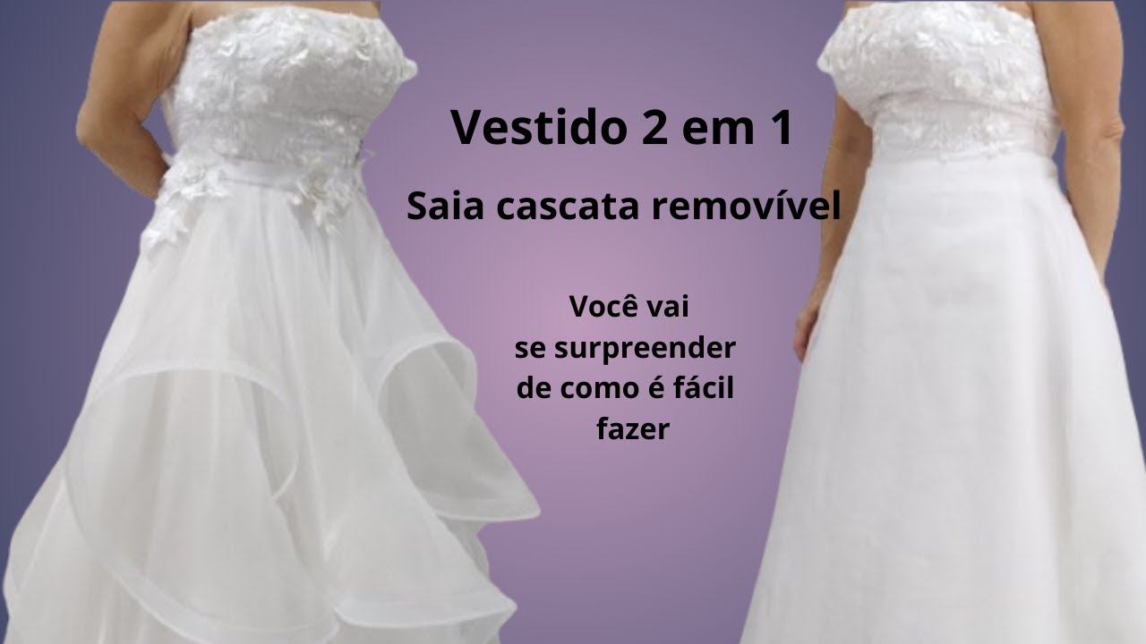 Como fazer saia cascata removível