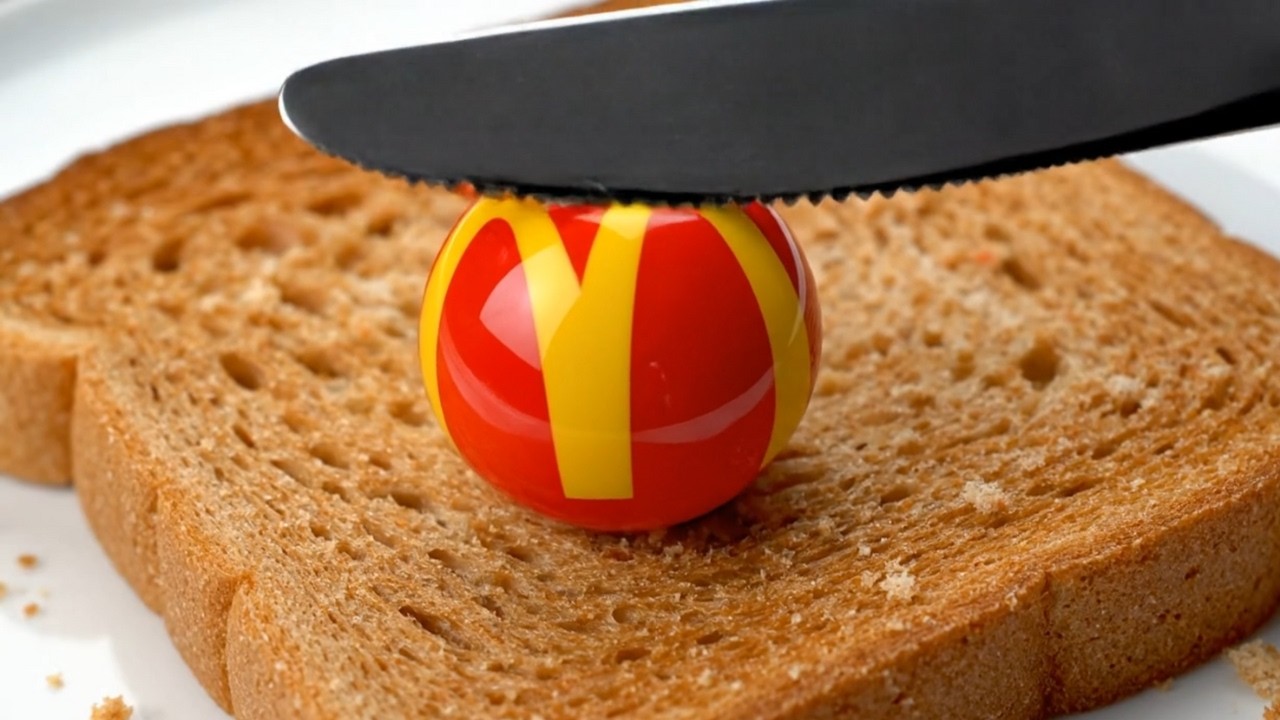AI ASMR Logo Toast Spreading & Cutting | Oddly Satisfying Food (4K, No Talking)
