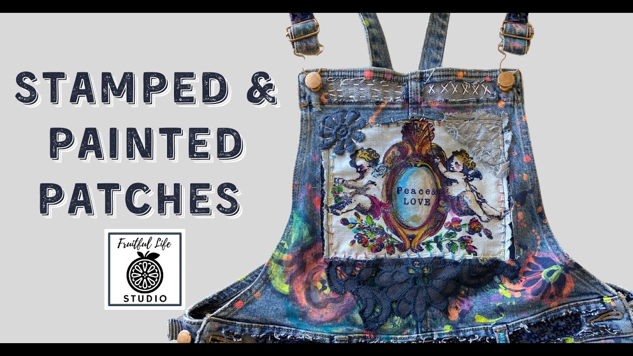 Paint a Patch for Your Overalls, Sustainable Fashion Upcycled Clothing, Fruitful Life Studio
