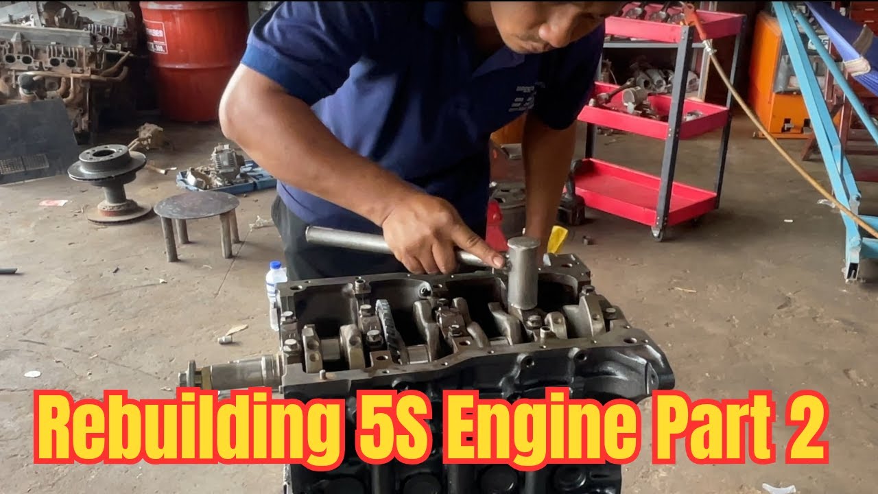 Rebuilding Toyota 5S Engine  Part 2 #automobile