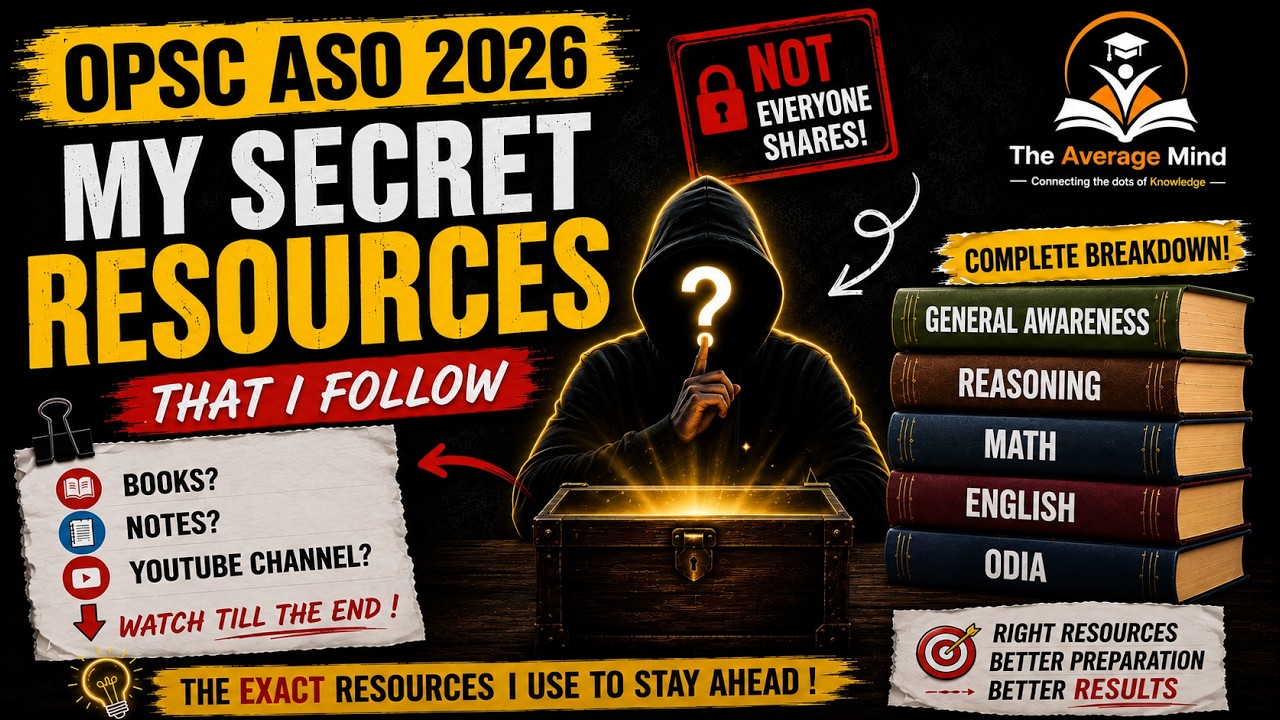 OPSC ASO 2026 : My Preparation Resources | Best Books, Notes & YouTube Channels