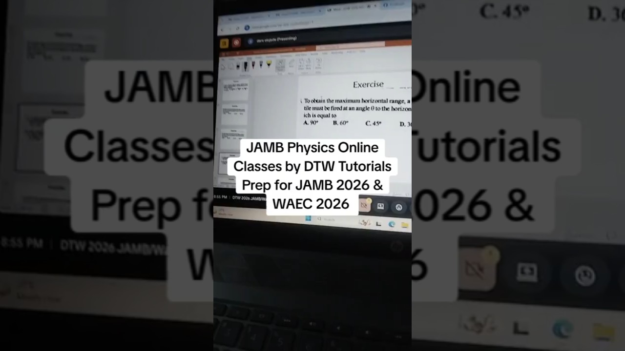 Онлайн-курсы по физике JAMB от DTW Tutorials, подготовка к JAMB 2026 и WAEC 2026 #jamb #waec #dtw...