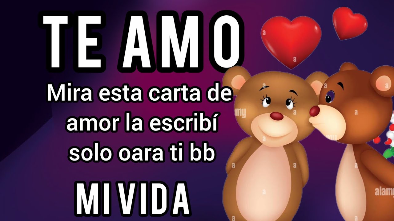 MI AMOR TE AMO muy profundamente CARTA ROMÁNTICA con verso de amor para dedicar
