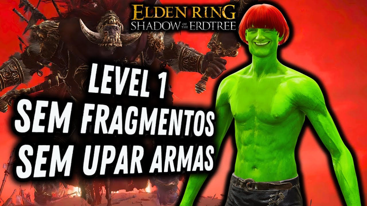 Elden Ring no LEVEL 1 SEM FRAGMENTOS E SEM UPAR AS ARMAS! Respirar é permitido...