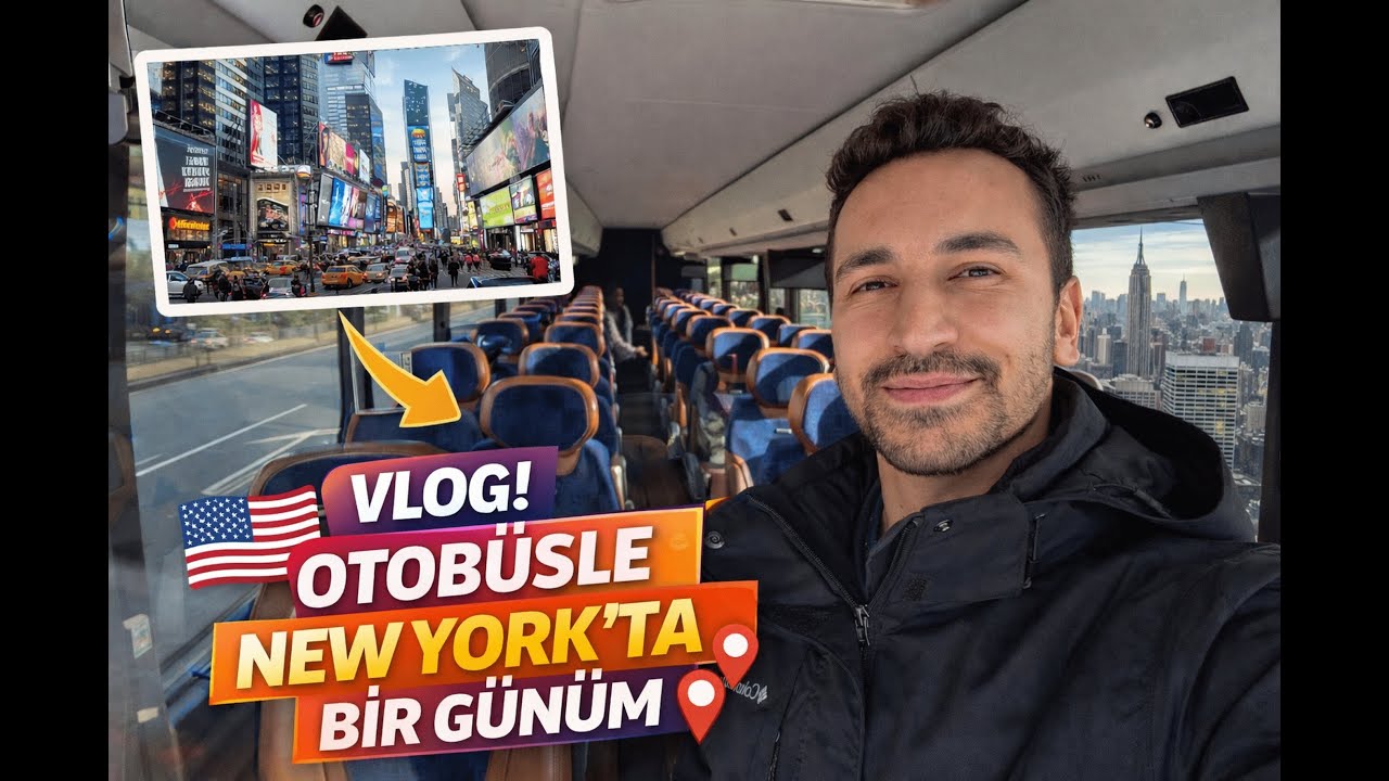 Amerika'da Otobüsçülük Nasıl? 🇺🇸 |  New York'ta Bir Günüm (VLOG)