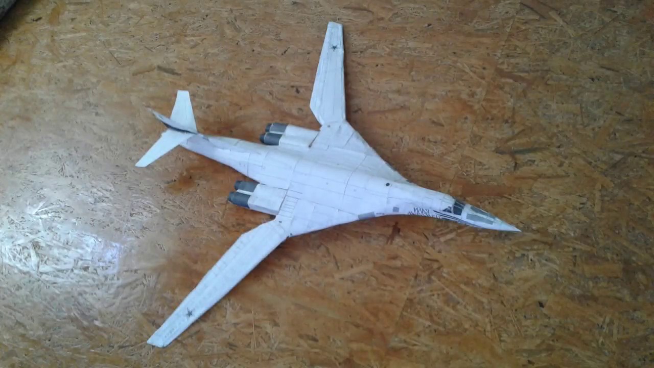 Как сделать самолет ТУ-160 из бумаги ЧАСТЬ 4 ?