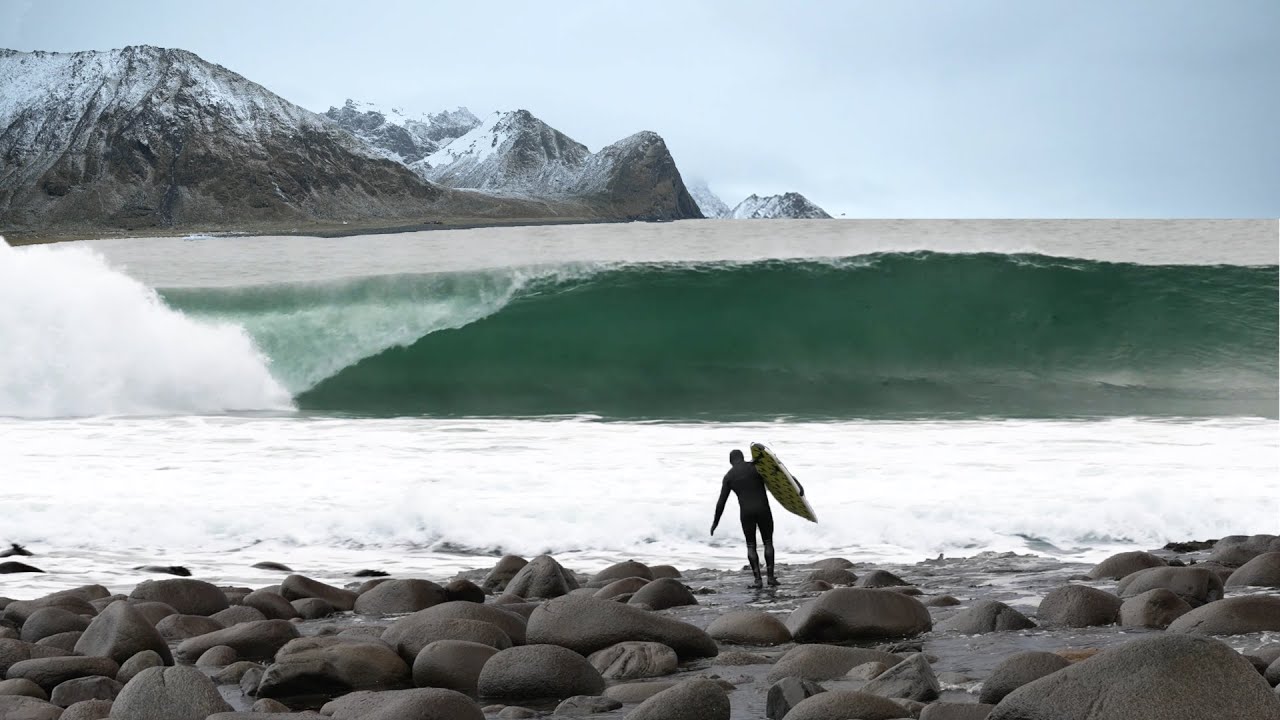 Arriving to a Mythical Point Break in Cold & Icy Norway