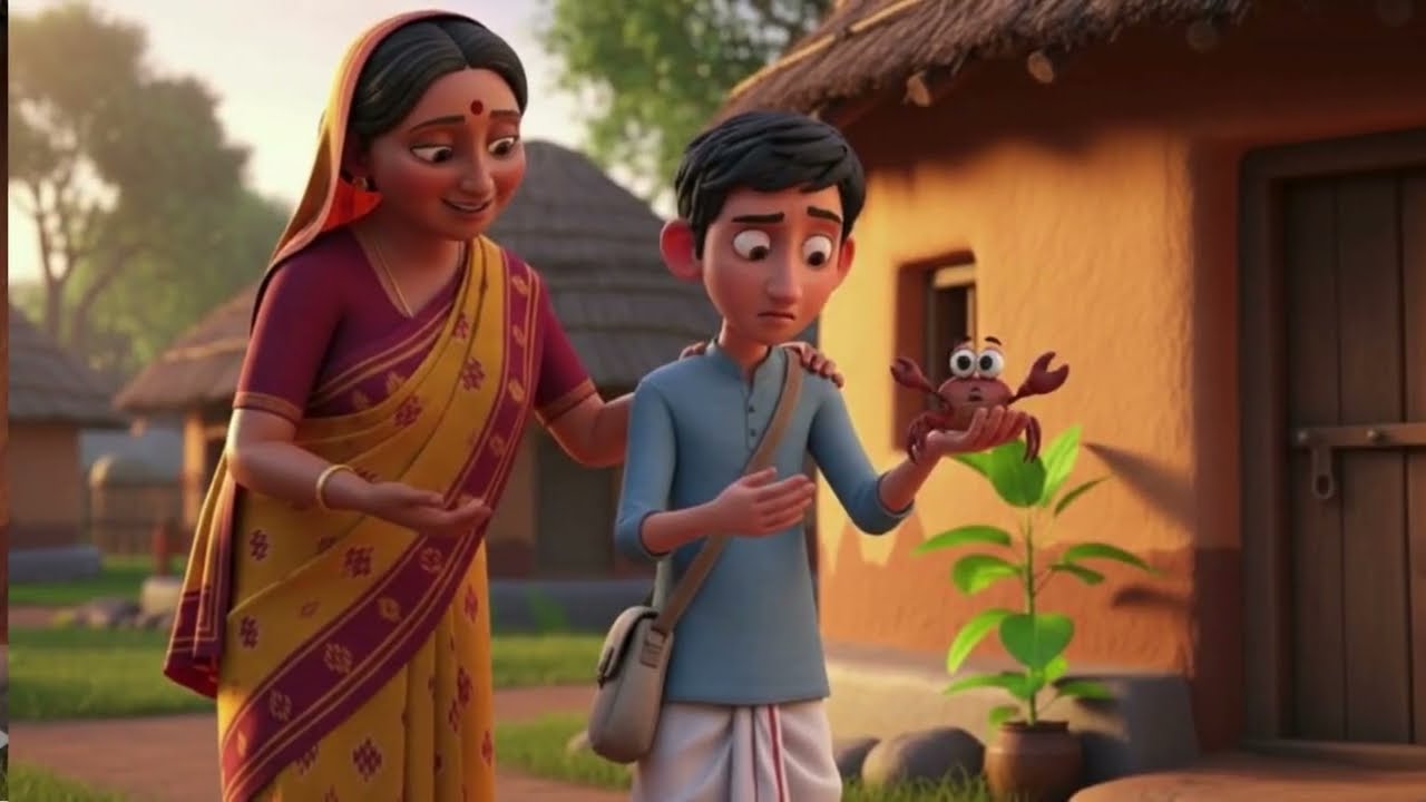  କଙ୍କଡ଼ା ଜୀବନ ରଖିଲା /crab save life/Animation story video 