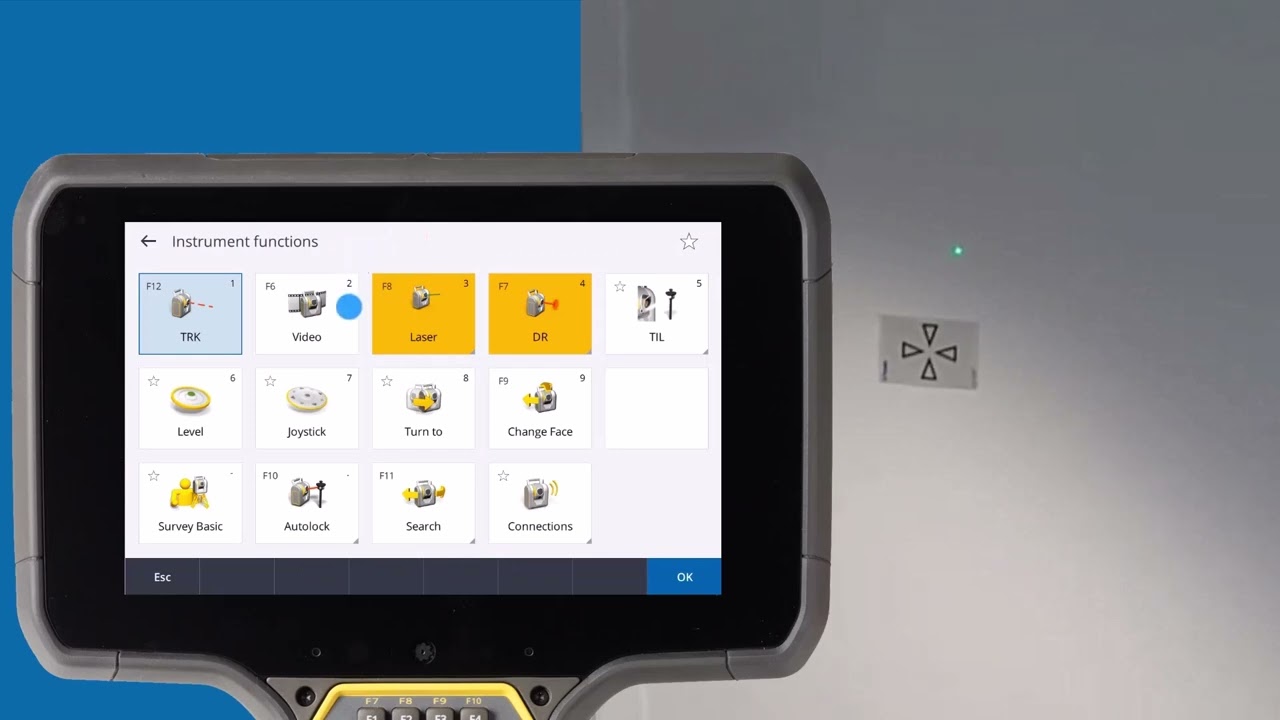 Use the Dynamic Joystick to point your SX instrument with Trimble Access