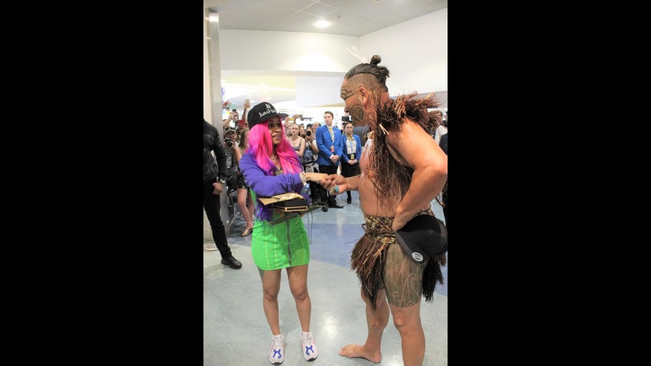 Cardi B receives a Heart Warming Māori Pōwhiri & Haka