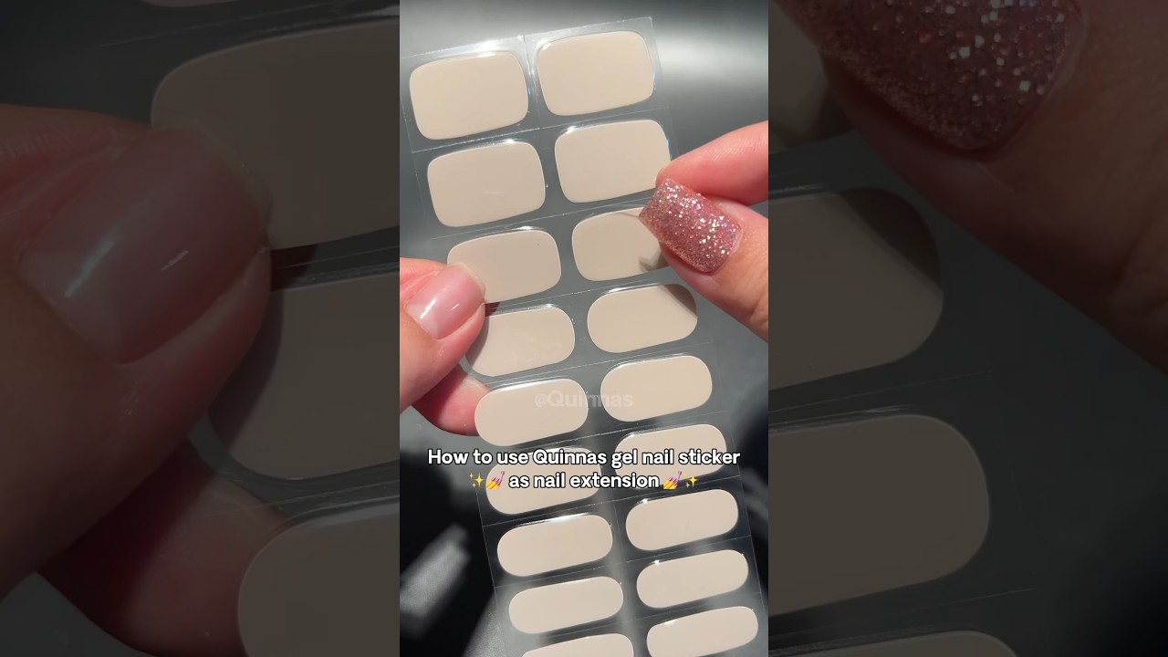 How to use Quinnas gel nail stickers as nail extensions?💅#nails #nailart #nailinspo #nailartdesigns