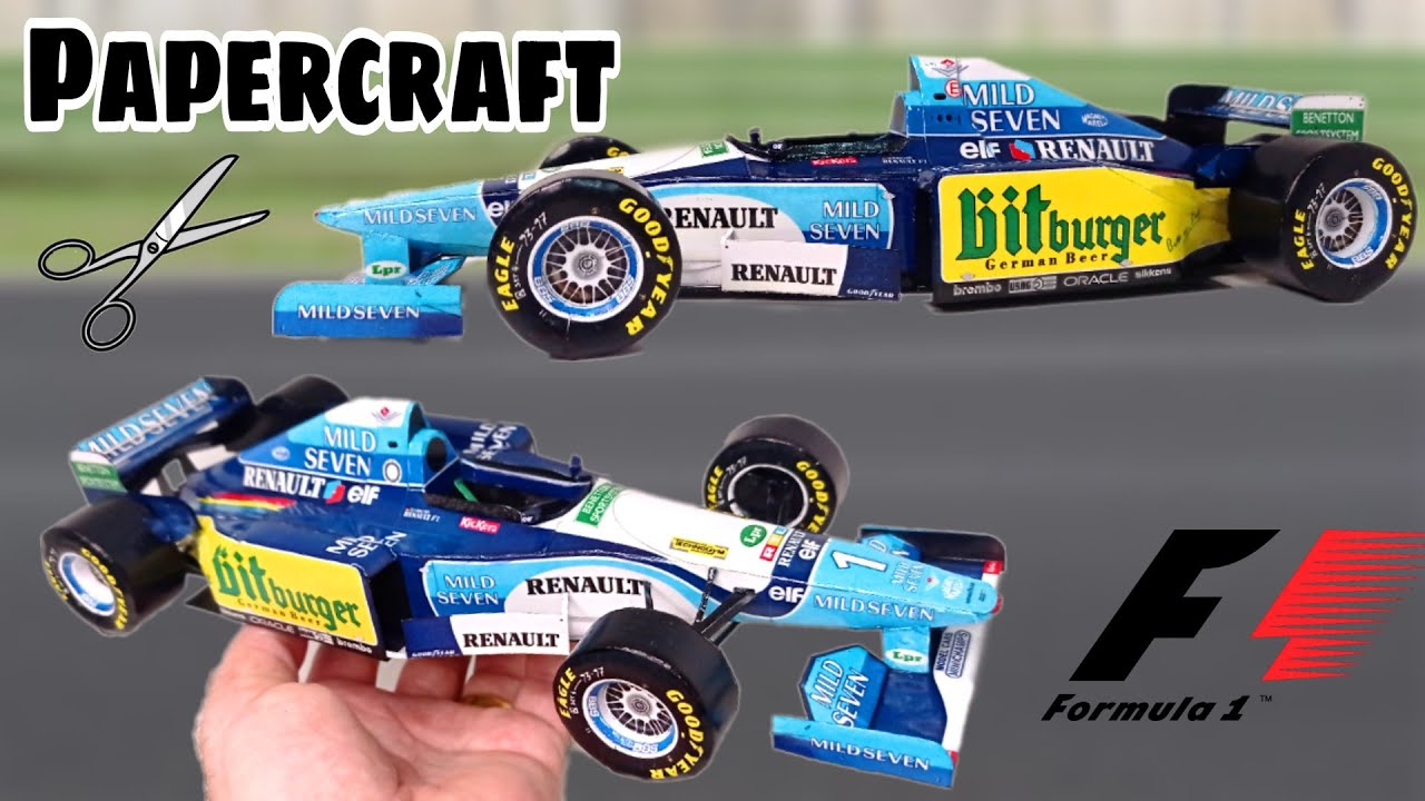 Famosa Fórmula 1 do Schumacher, a Benetton de 1995, em Papercraft, passo a passo de como montar.