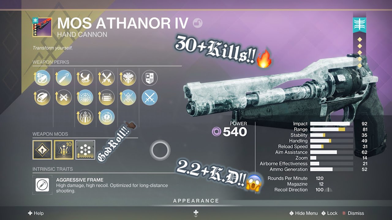 This GODROLL Mos Athanor Got Me HOW MANY Kills!?😱🔥-High Kill/K.D Mos Athanor D2 Gameplay
