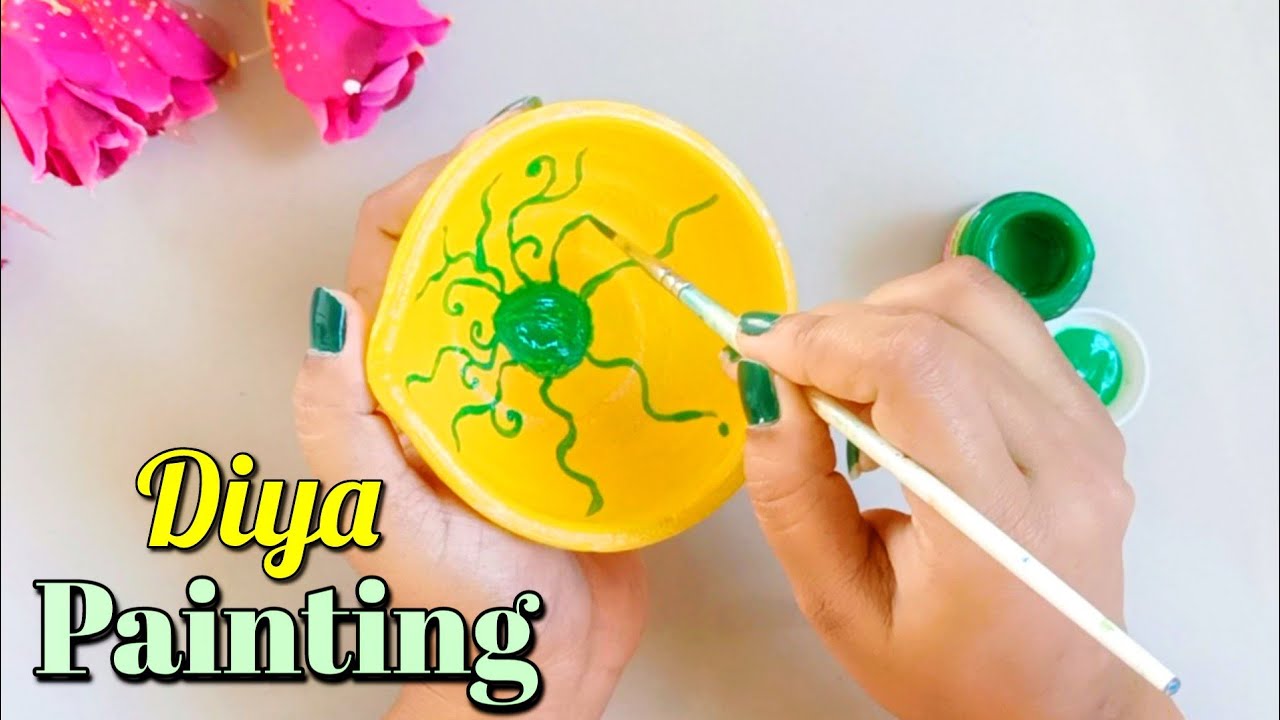 Diya Art | Diya makeover idea | Diya painting 