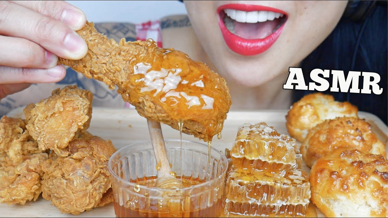 ASMR FRIED CHICKEN + HONEYCOMB (EXTREME EATING SOUNDS) NO TALKING | SAS-ASMR