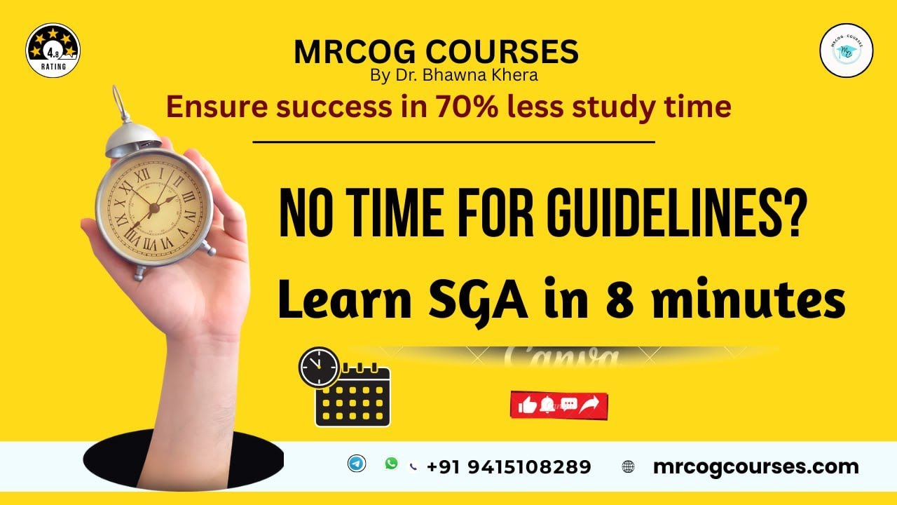 SGA GTG Simplified | Must-Know EMQs for MRCOG Part 2 Best MRCOG course Bhawna Khera