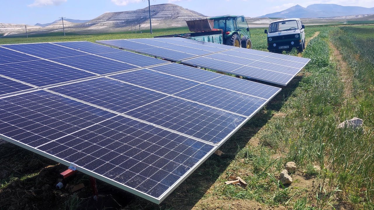 güneş paneli ile 7.5 Hp pompa çalıştırma Eskişehir Sivrihisar