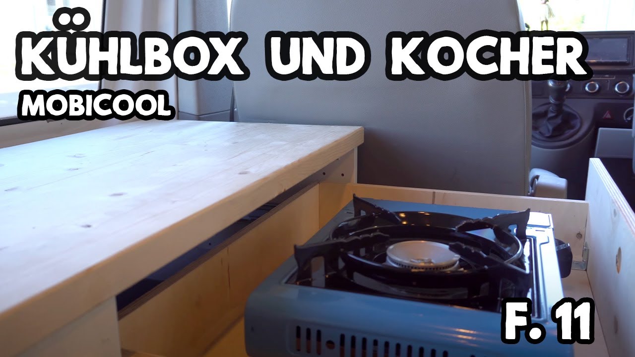 Mobicool Kühlbox in Küchenzeile | Camperausbau passend für VW T5 | Küstenvan