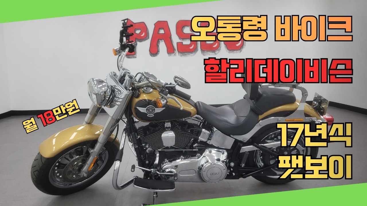 오통령 바이크 / 중고매물 17년식 할리데이비슨 팻보이 (월18만원) / 파쏘매매 단지 @HD-KR
