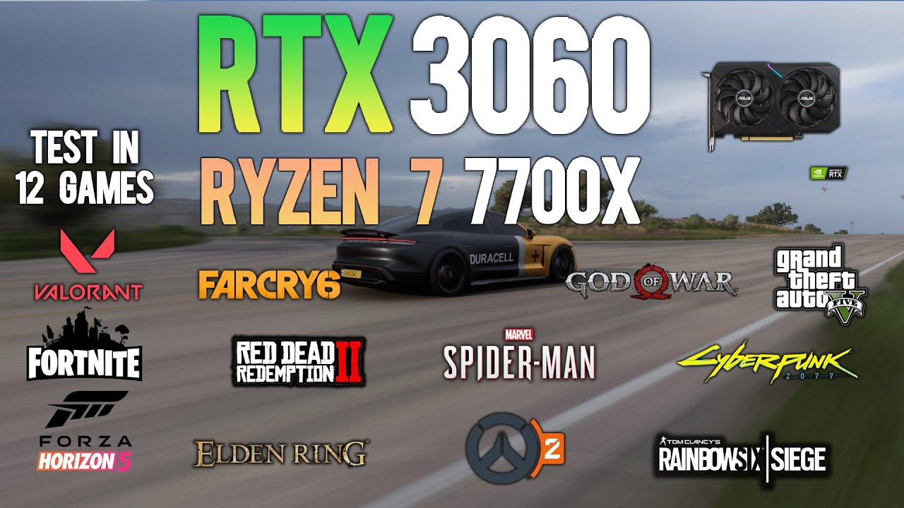 RTX 3060 + RYZEN 7 7700X : Test in 12 Games - RTX 3060 12GB Gaming