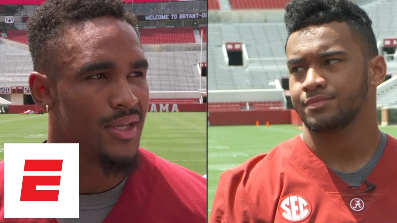 Jalen Hurts, Tua Tagovailoa openly address Alabama QB battle | ESPN