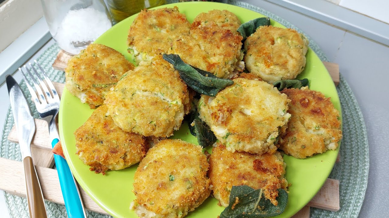 POLPETTE DI ZUCCHINE E PATATE  fritte e al forno | ricetta facile |secondo veloce