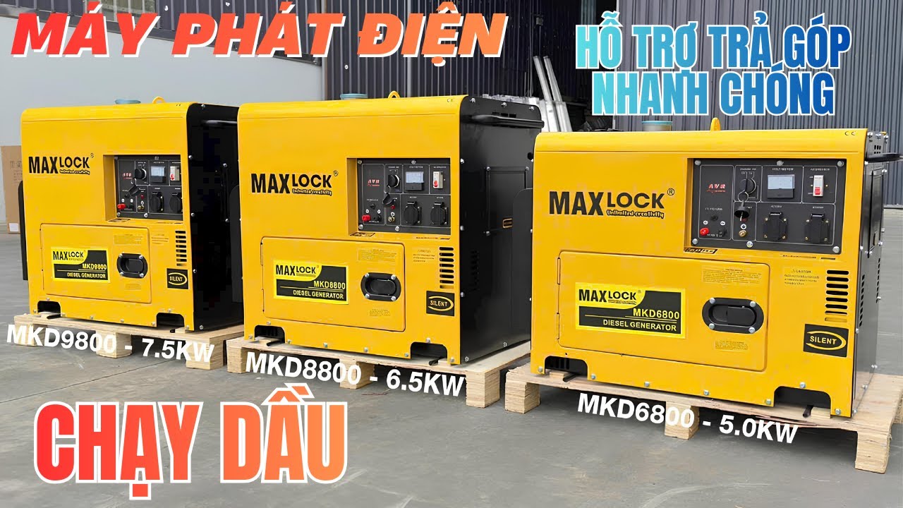MÁY PHÁT ĐIỆN CHẠY DẦU MAXLOCK MKD6800