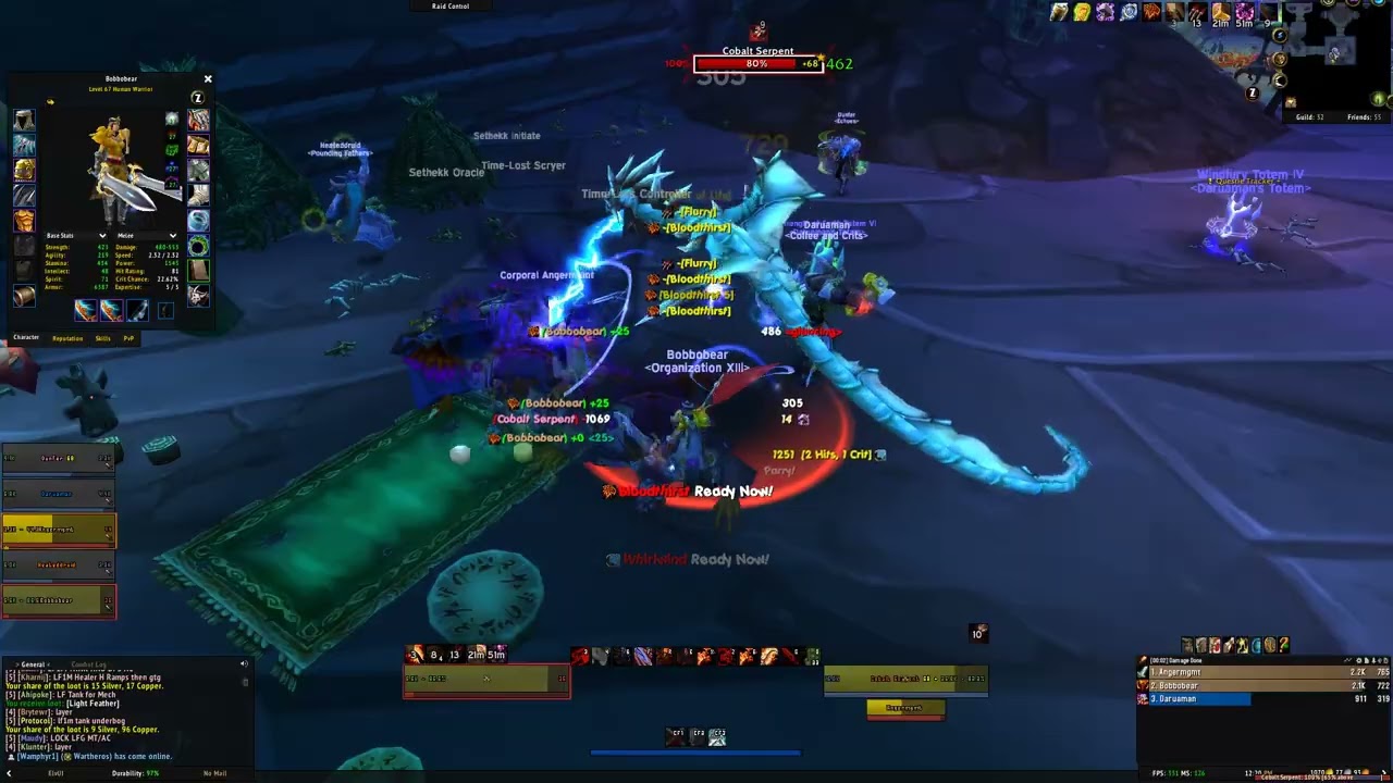 TBC Classic Anniversary Fury Warrior DPS Sethekk Halls Dungeon