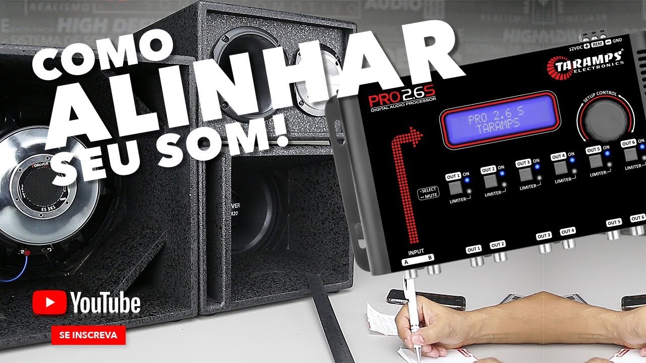 Como Regular seu Som com Processador de áudio Taramps | Alinhamento Eletrônico (English/CC)