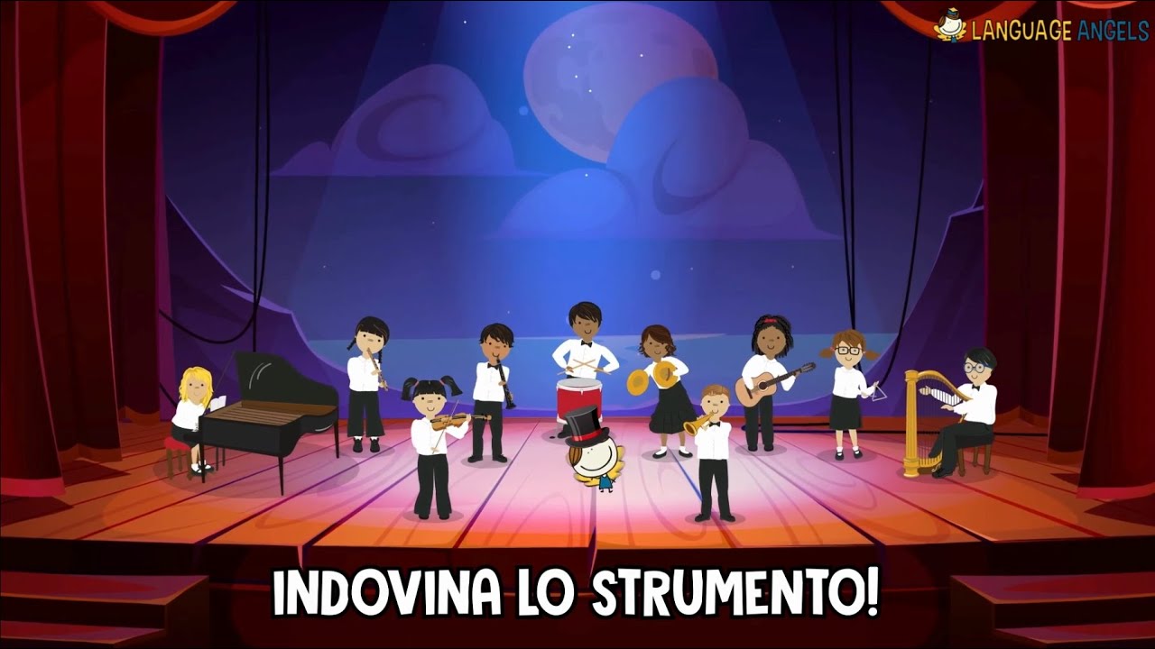 Gli strumenti 🎹 | Part 1 | Italian Songs for Kids | Language Angels