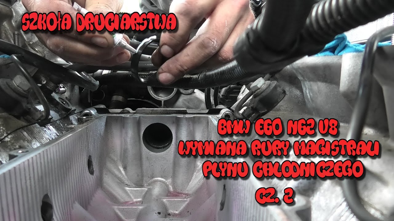 Szkoła Druciarstwa Bmw N62 V8 Rura Magistrali Płynu Chłodniczego Wyciek z Otworu cz.2  Wazzup :)