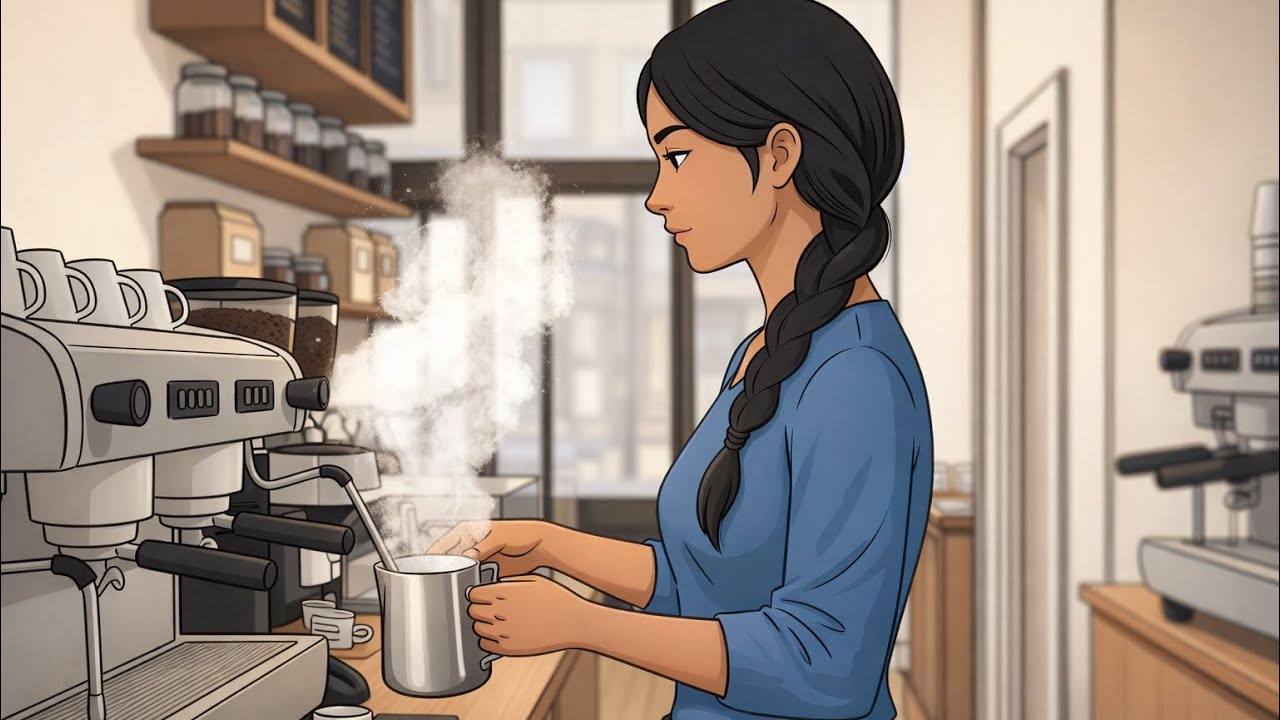 Quiet Morning Working at a Cafe ☕ | Ghibli ASMR No Talking & Slow Living
