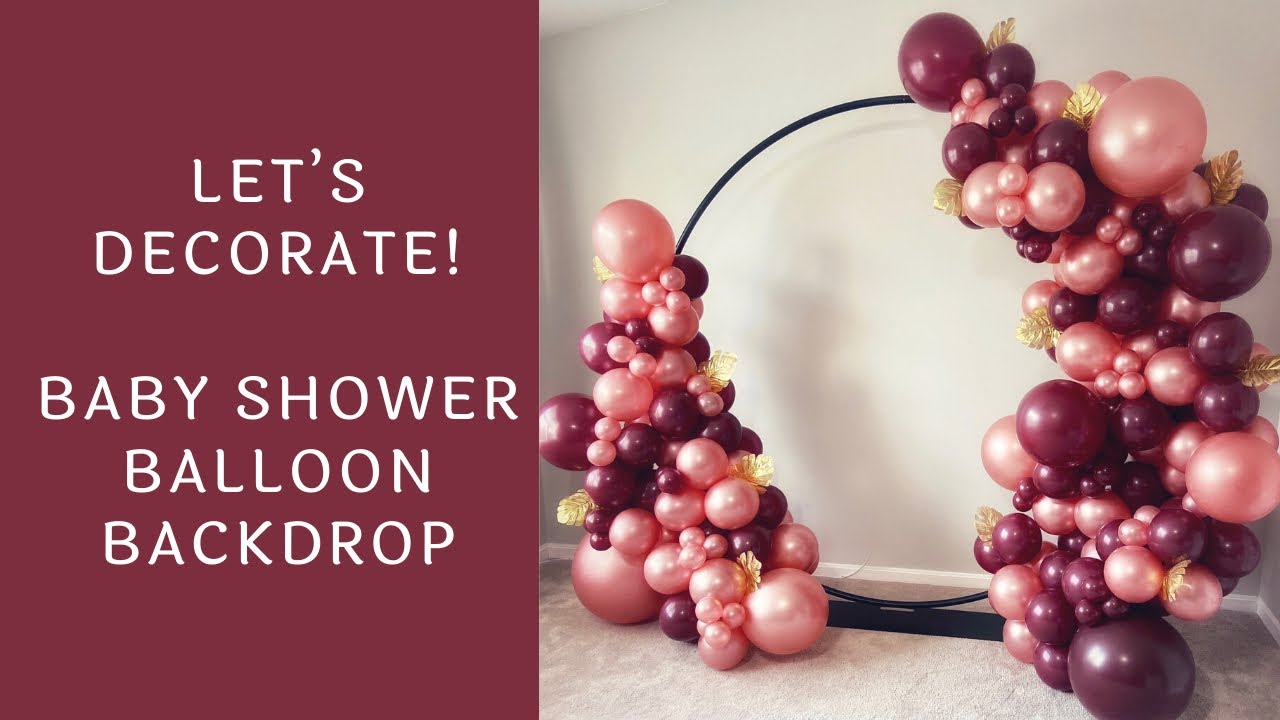 Rose Gold Balloon Garland With Round Backdrop Stand | Time-Lapse Video