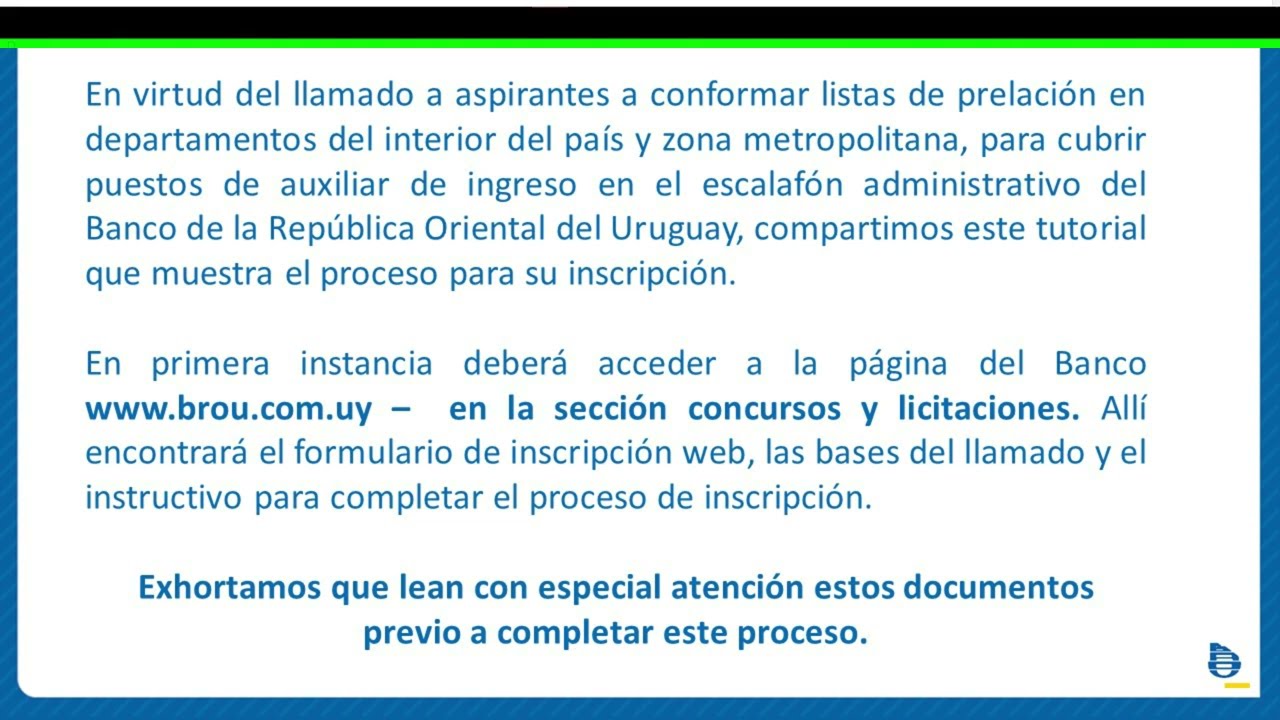 Guía para Inscripción