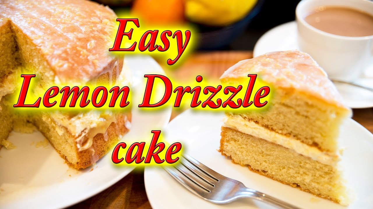 Lemon drizzle cake, and Lemon curd, easy step by step instructions