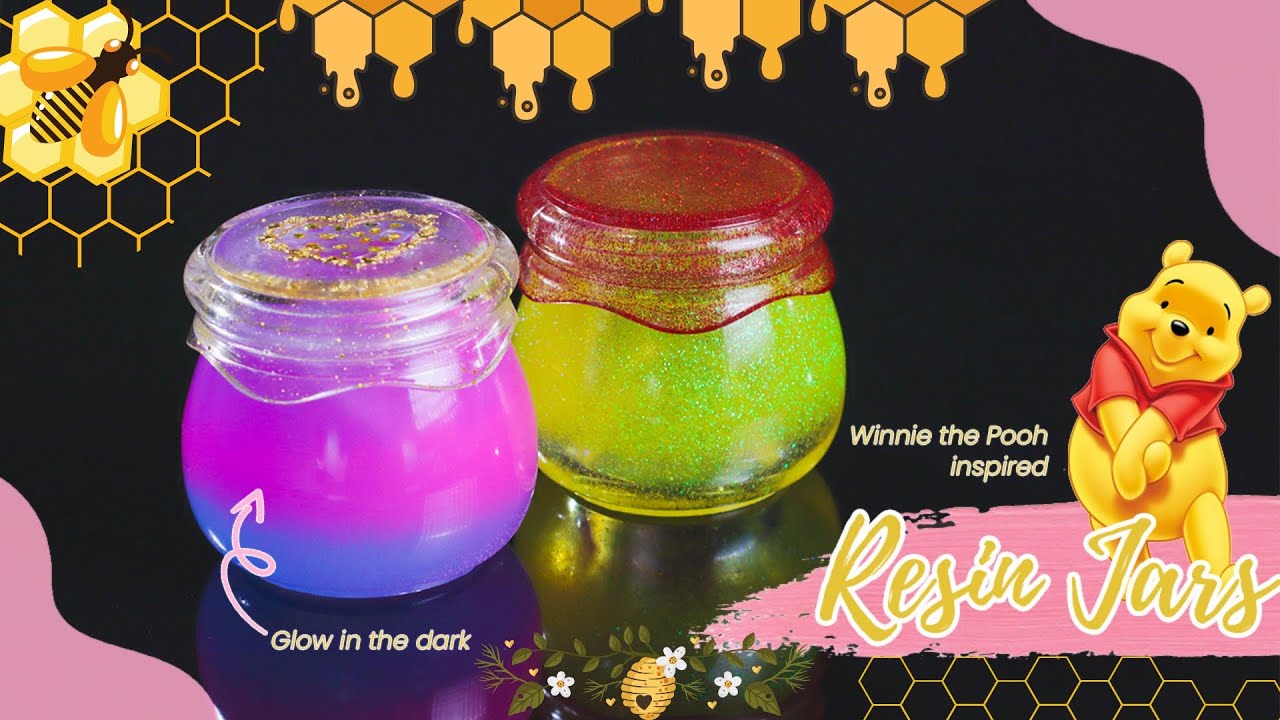 Resin Jars | Winnie the Pooh and Glow in the dark | Resin Art Making | Catherine Gayle